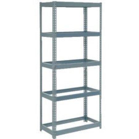 GLOBAL EQUIPMENT Extra Heavy Duty Shelving 36"W x 12"D x 60"H With 5 Shelves, No Deck, Gray 716927
